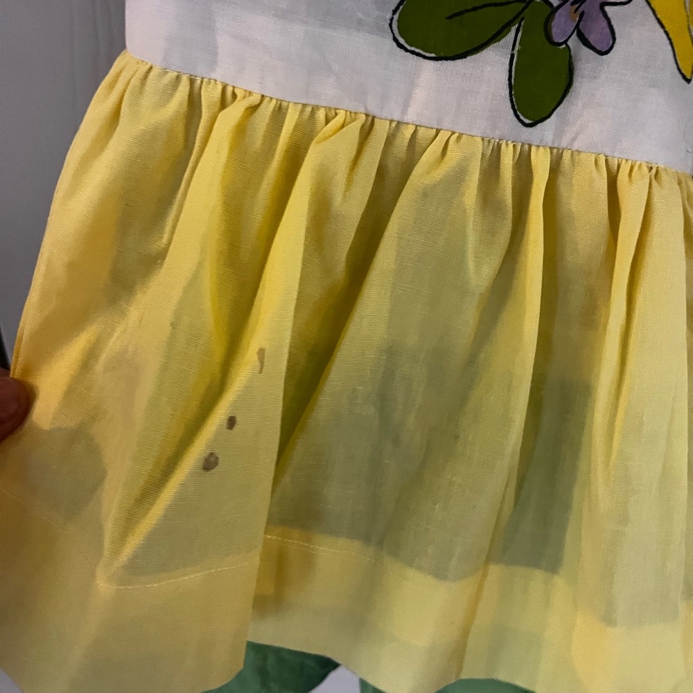 SOLD💔60s Handmade Ruffle Prairie Peasant Cotton Twirl Dancing Midi Skirt L - Picture 6 of 9